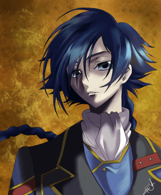 Blue haired military man anime - mannerism free wallpaper for mobile