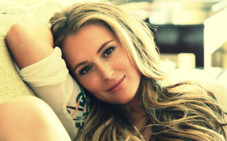 Woman long hair white shirt 8 - free portrait wallpaper for desktop