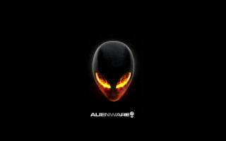 Alienware logo glowing eyes black - alien free wallpaper