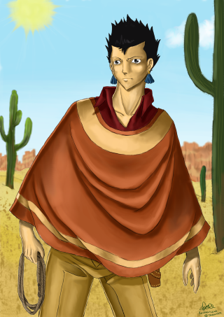 Man cape desert cactus background - a man in a cape free wallpaper