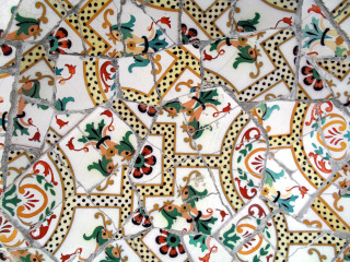 Decorative tile flower design surface - decorative free wallpaper