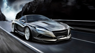 Silver sports car lightning bolt 3 - behance hd free wallpaper