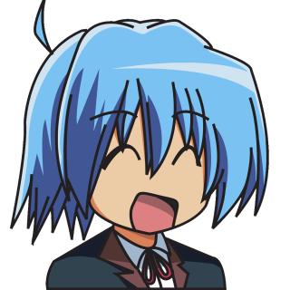 Cartoon character blue hair tie - computer graphic free wallpaper for tablet