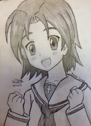 Girl cross shirt drawing artwork - a cross free wallpaper