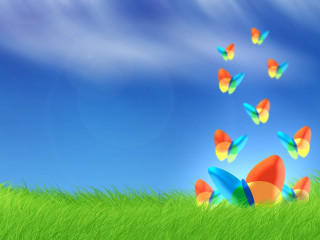Butterflies grass eggs flying blue - chiho aoshima free wallpaper