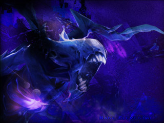 Blue demon digital painting purple - a digital painting free wallpaper for desktop