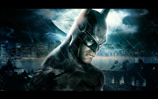 Batman costume rain city background - a man in a batman costume free wallpaper