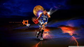 Basketball player running ball lightning 2 - his hand and lightning free wallpaper