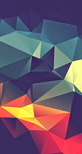 Colorful abstract triangle yellow dark - surreal design free wallpaper for mobile