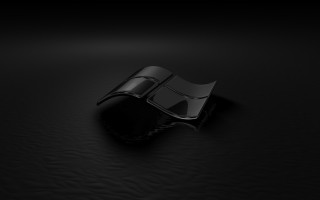Black computer mouse black surface - the surface free wallpaper
