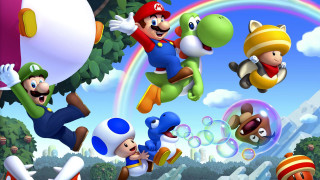 Mario luigi flying bubbles rainbows 2 - fletcher martin free wallpaper for desktop