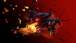 Demonic creature fire red background - a demonic looking creature free wallpaper for desktop