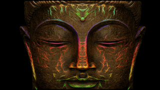 Buddha head psychedelic hologram pattern - pattern free wallpaper for desktop