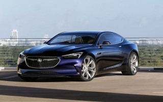 Blue car parked bridge city - a few building free wallpaper