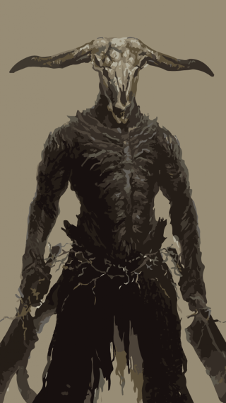 Horned man chain goat head - anato finnstark free wallpaper for mobile