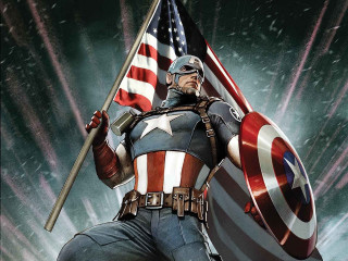Captain america poster flag shield 2 - american romanticism free wallpaper for desktop