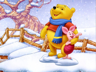 Winnie the pooh piglet snow - naive free wallpaper