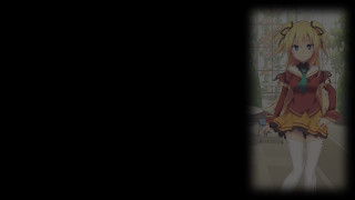 Girl yellow dress abstract illusionism - a black door free wallpaper for desktop