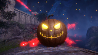 Pumpkin glowing eyes rock dark - cedric seaut keos masons free wallpaper