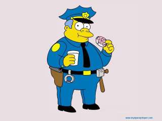 Cartoon police officer donut coffee - a cartoon character holding free wallpaper
