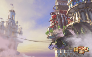 Man suit holding rope building - steampunk free wallpaper