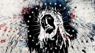 Jesus stars crown glory black - banksy free wallpaper for desktop