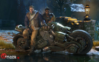 Man woman motorcycle video game - a lantern free wallpaper