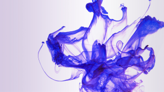 Blue liquid floating white background - alberto seveso free wallpaper