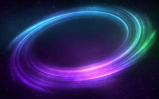 Neon lights starry sky space - a blue circle free wallpaper for desktop