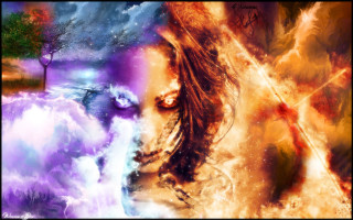 Woman tree sky clouds foreground - cloud and trees free wallpaper for desktop