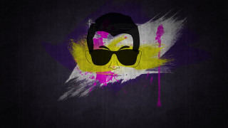 Man sunglasses yellow purple background - andrew stevovich free wallpaper for desktop