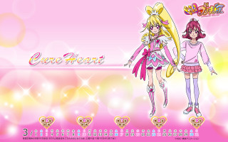 Anime girls pink background hearts 2 - heart free wallpaper for desktop