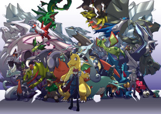 Pokemon group epic assemblage colorful - a group together free wallpaper for desktop