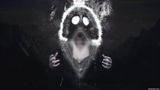 Gas mask cigarette person triangle - a gas mask free wallpaper