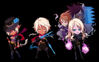 Anime characters different outfits hair 6 - three anime character free wallpaper