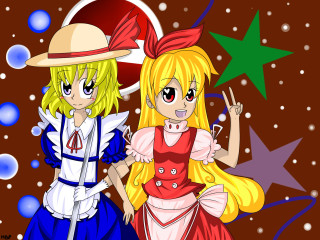 Anime characters stars snowflakes brown - a brown background free wallpaper