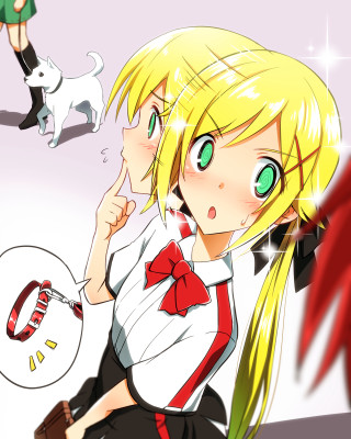 Alice cat dog schoolgirl anime - her shoulder free wallpaper for mobile