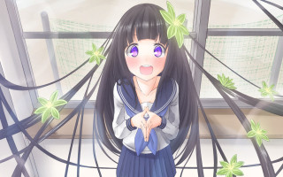 Girl long black hair blue 2 - ivy free wallpaper