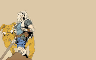 Cartoon character sword bear rock - benjamin marra free wallpaper