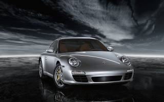 Silver sports car wet surface 2 - anthony s waters free wallpaper