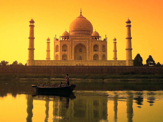 Boat water building dome man - cloisonnism free wallpaper