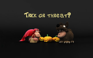 Cartoon couple pumpkins trick or - a couple of cartoon characters free wallpaper