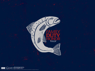 Fish family duty honor blue - a fish free wallpaper for desktop