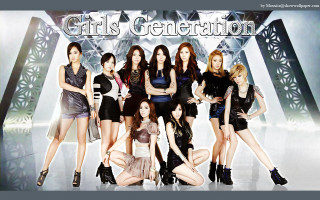 Girls generation group photo sign - a group of girls free wallpaper