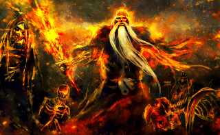 Man white beard skeleton red - a long white beard free wallpaper