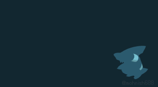 Dark blue fish silhouette small - the right side free wallpaper for desktop