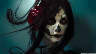 Woman makeup artwork face hair - her face and hair free wallpaper