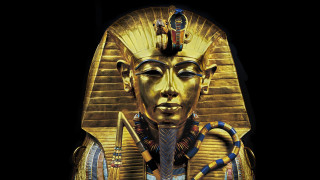 Golden statue egyptian pharaoh black - egyptian art free wallpaper