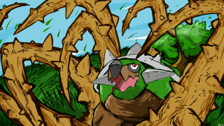 Cartoon man forest large axe - splash art free wallpaper