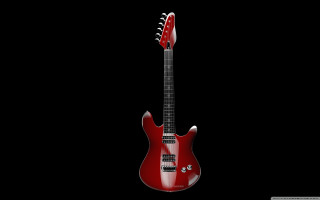 Red electric guitar black background 2 - electric free wallpaper